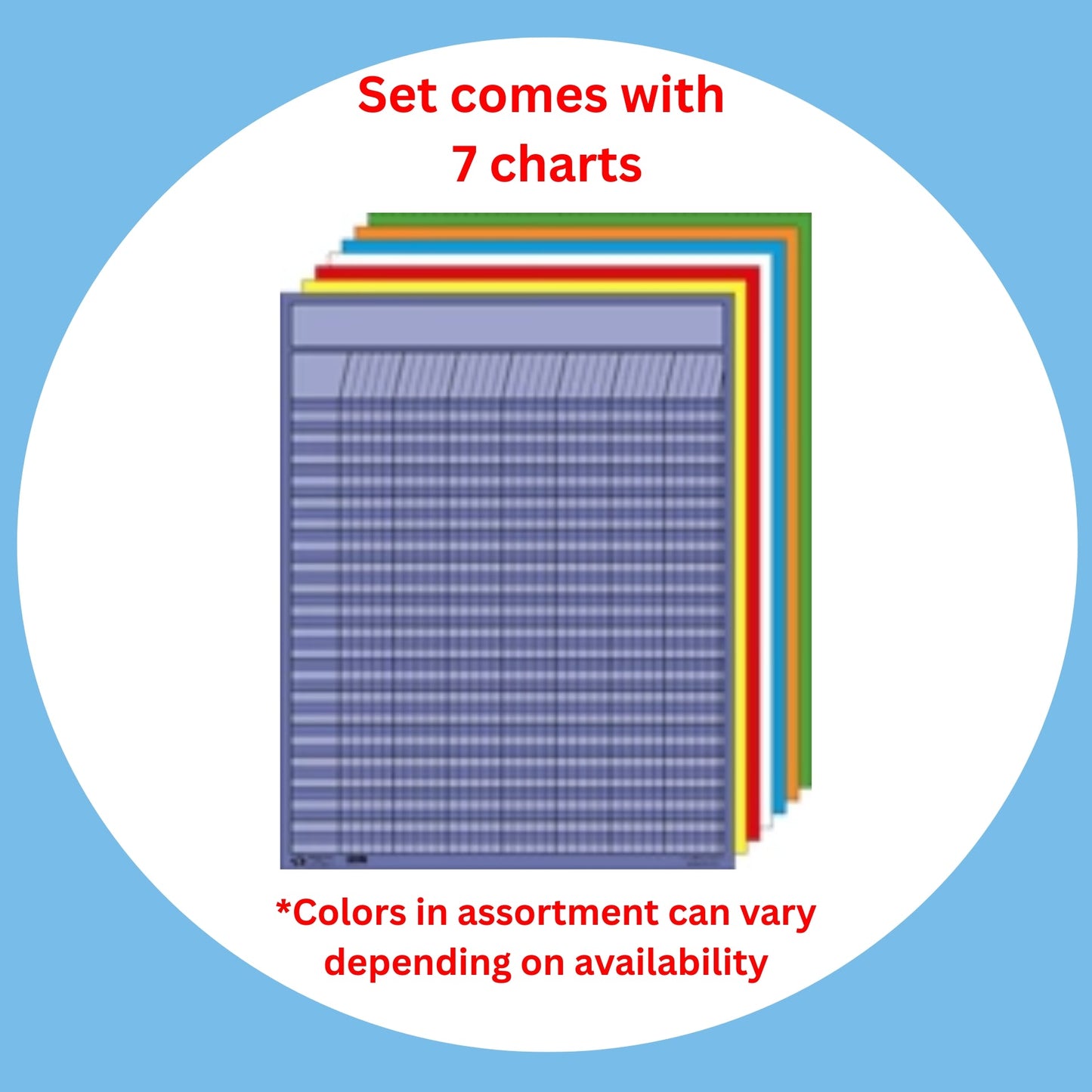 SHAPES ETC. Vertical Chart - Set of 7