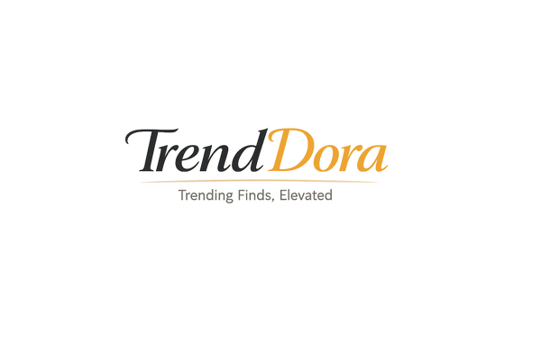 TrendDora logo with stylish text and tagline 'Trending Finds, Elevated'