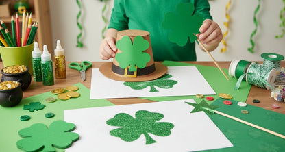 SHAPES ETC. Four Leaf Clover Single Color Super Cut-Outs- 8.75” x 9.5”