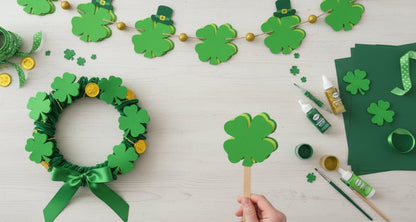 SHAPES ETC. Four Leaf Clover Single Color Super Cut-Outs- 8.75” x 9.5”