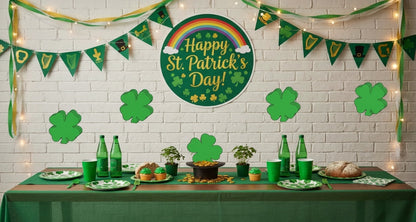 SHAPES ETC. Four Leaf Clover Single Color Super Cut-Outs- 8.75” x 9.5”