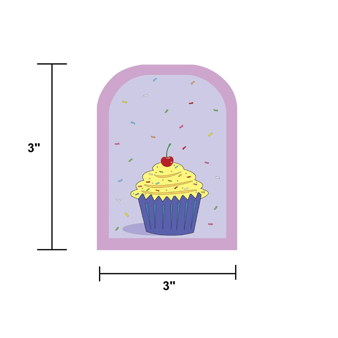 SHAPES ETC.  Mini Cardstock Accents - Cupcake