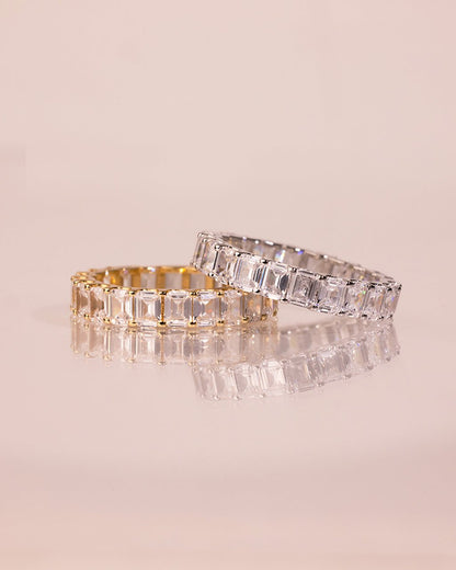 Sterling Silver Rio Baguette CZ Ring