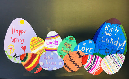 SHAPES ETC. Egg Assorted Color Creative Cut-Outs- 3”
