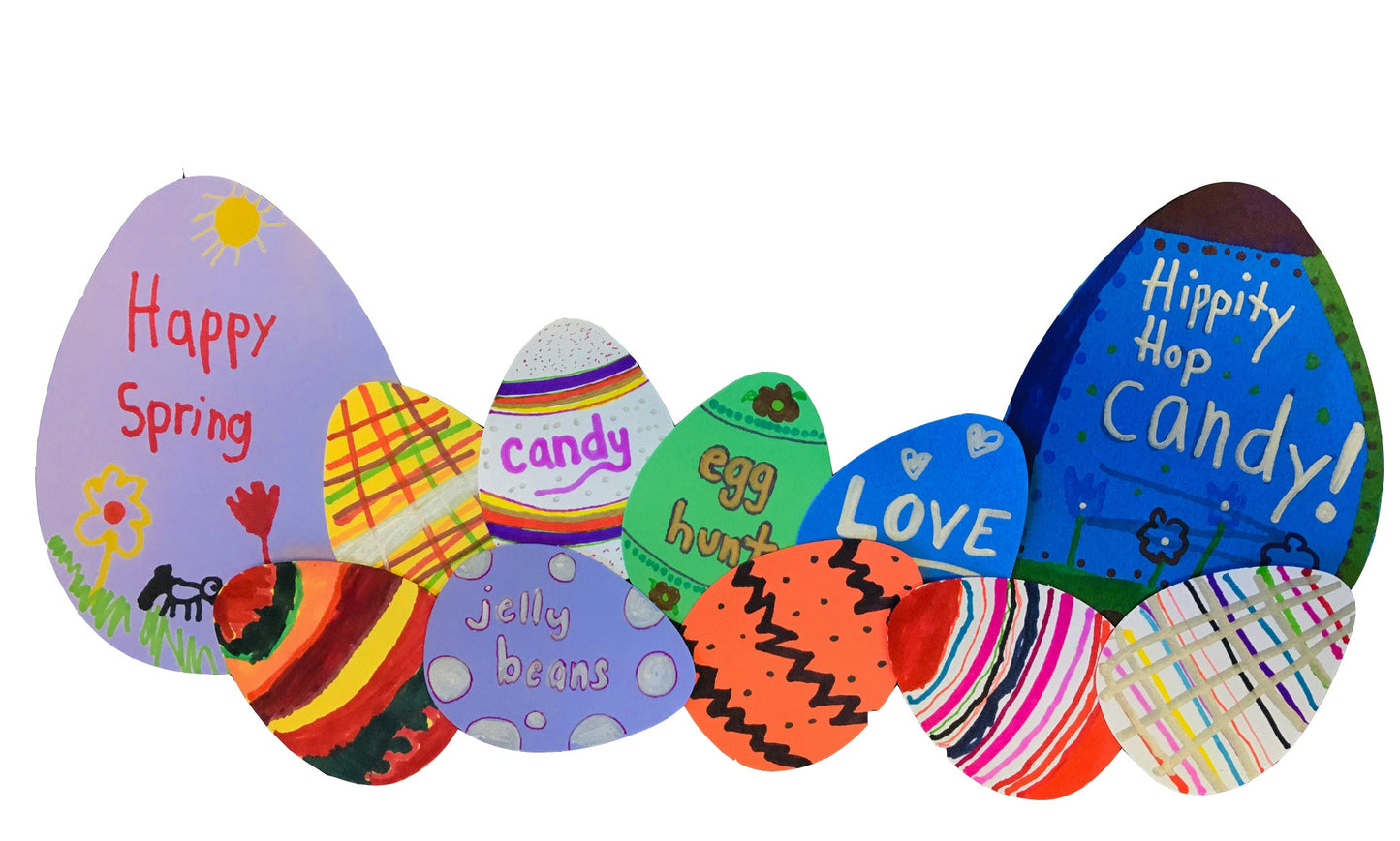 SHAPES ETC.  Egg Marble Assorted Color Creative Cut-Outs- 3”