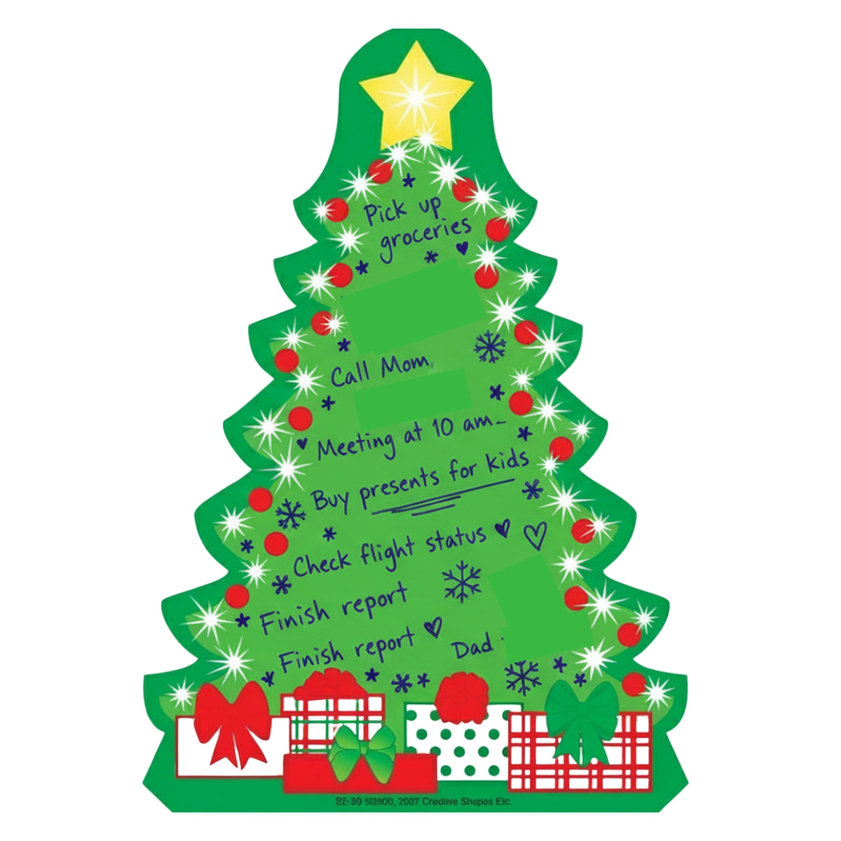SHAPES ETC.  Large Notepad - Decorated Tree