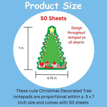 SHAPES ETC.  Large Notepad - Decorated Tree