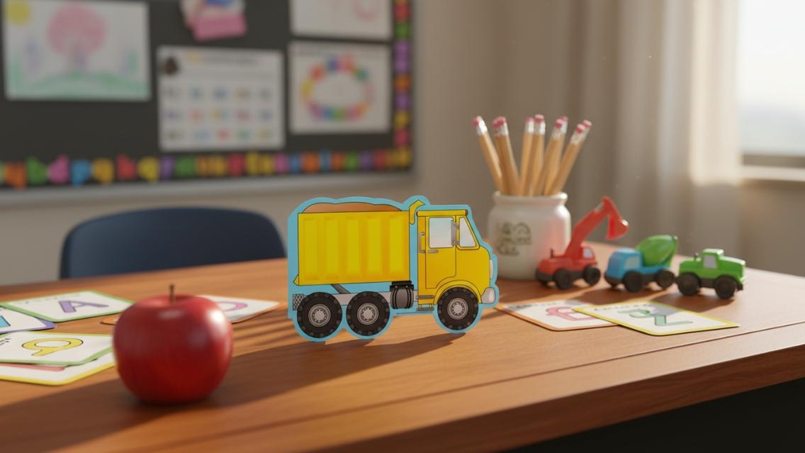 SHAPES ETC. Large Notepad - Dump Truck