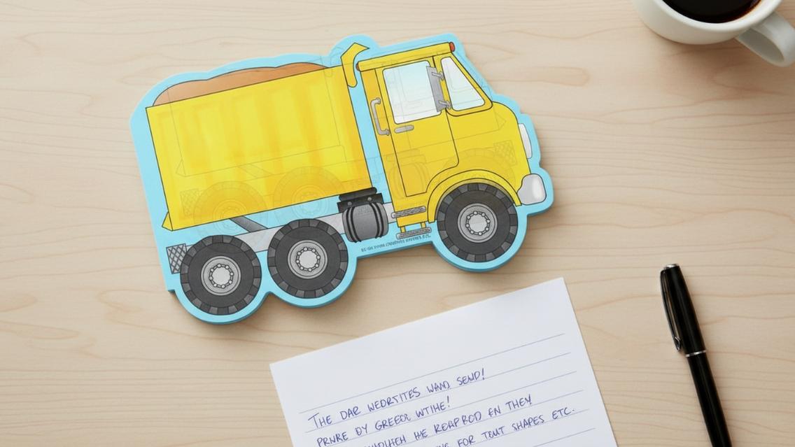 SHAPES ETC. Large Notepad - Dump Truck