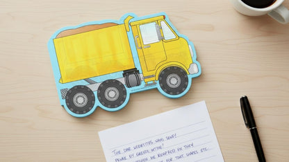 SHAPES ETC. Large Notepad - Dump Truck