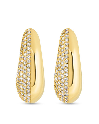 Callie CZ Teardrop Polished Earring
