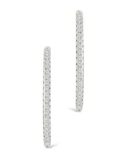 Sterling Silver Lilia CZ Infinity Hoops