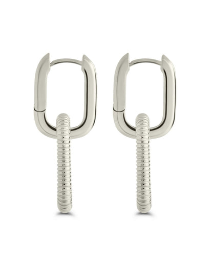 Felicity Textured Chain Link Drop Earrings