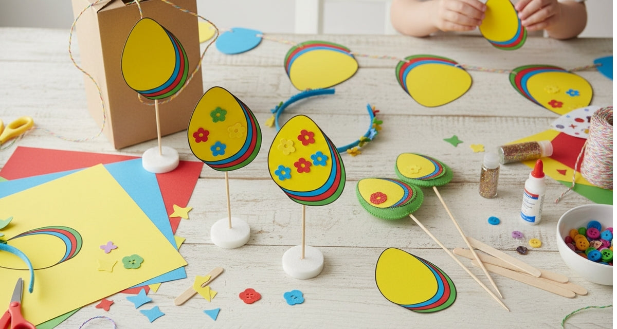SHAPES ETC. Small Assorted Color Creative Foam Cut-Outs - Egg