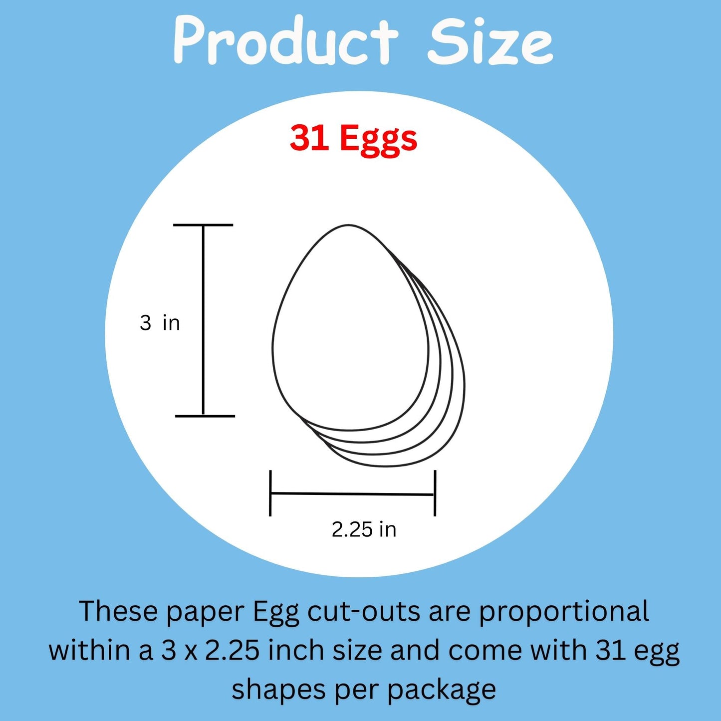 SHAPES ETC.  Single Color Cut-Out - Egg