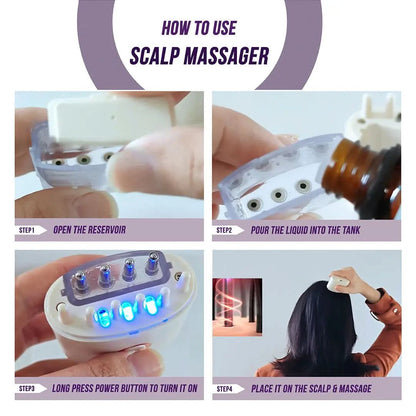 Electric Oil Applicator and Vibration Scalp Massager 2 in 1. DC-eterus