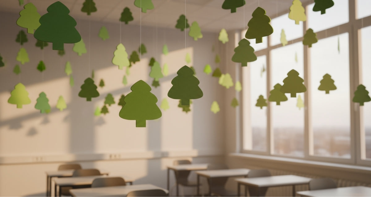 SHAPES ETC.  124 Pcs Christmas Evergreen Tree Large Assorted Green Cut-Outs - 5.5in