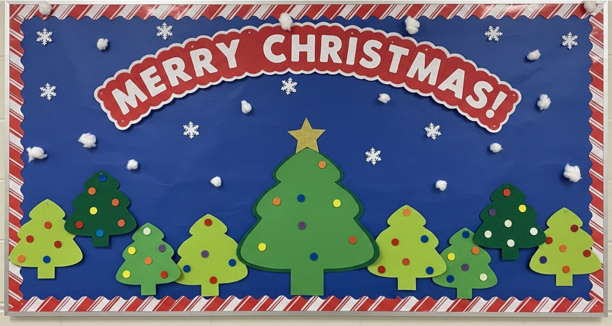 SHAPES ETC.  124 Pcs Christmas Evergreen Tree Large Assorted Green Cut-Outs - 5.5in
