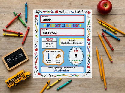SHAPES ETC. First Day of School Announcement