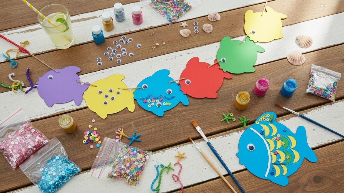 SHAPES ETC. Fish Foam Assorted Color Creative Cut-Outs- 3”