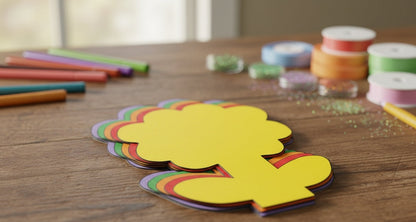 SHAPES ETC. Large Single Color Cut-Out - Flower