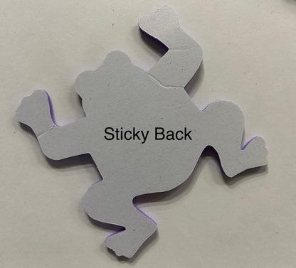 SHAPES ETC. Small Assorted Color Creative Foam Cut-Outs - Frog