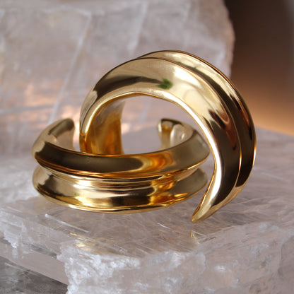 Isa Sculptural Slim Cuff Bracelet