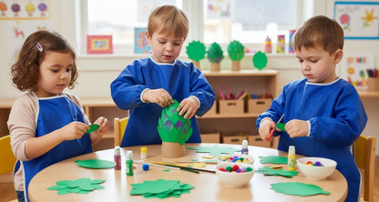 SHAPES ETC. Small Single Color Creative Foam Cut-Outs - Green Leaf