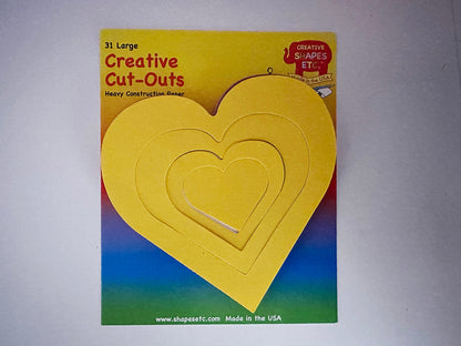 SHAPES ETC. Growing Heart Large Assorted Color Cut-Out - 5.5"