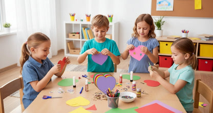 SHAPES ETC. Heart Large Assorted Color Creative Cut-Outs- 5.5”
