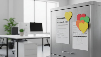 Die-Cut Magnetic - Large Tri-Color Heart