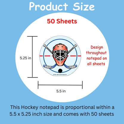 SHAPES ETC. Large Notepad - Hockey