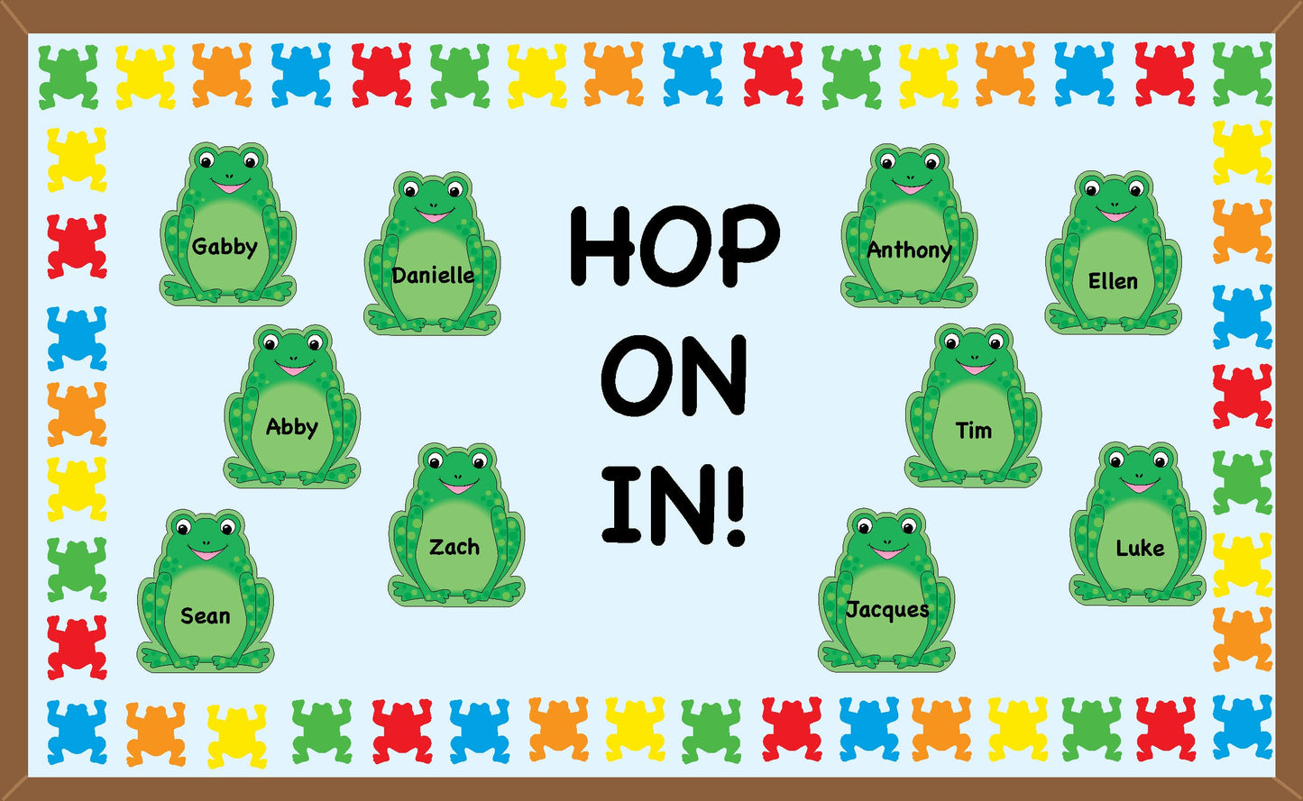 SHAPES ETC. Small Assorted Color Creative Foam Cut-Outs - Frog