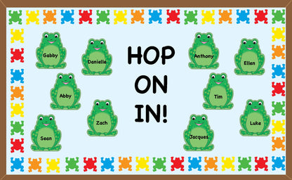 SHAPES ETC. Small Assorted Color Creative Foam Cut-Outs - Frog