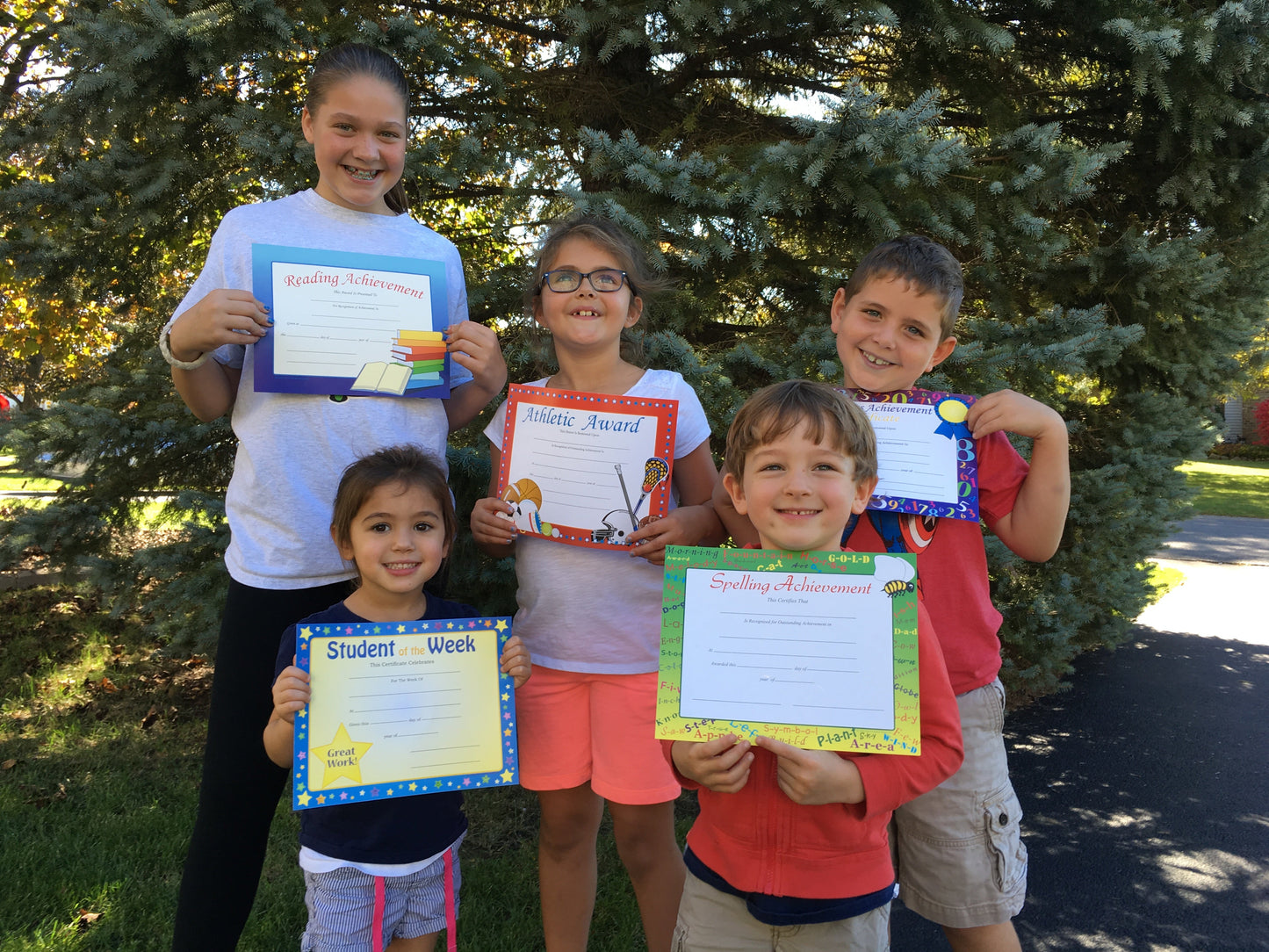 SHAPES ETC. Recognition Certificate - Perfect Attendance