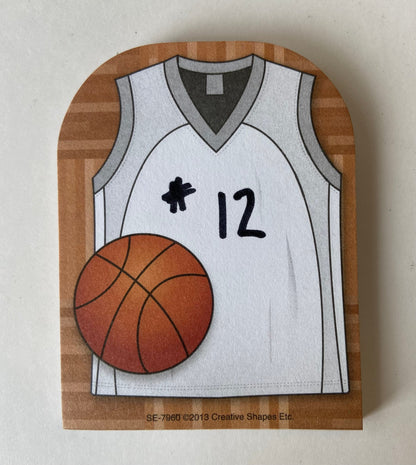 SHAPES ETC. Large Notepad - Basketball Jersey