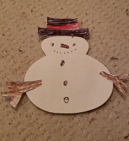SHAPES ETC.  Single Color Cut-Out - Snowman