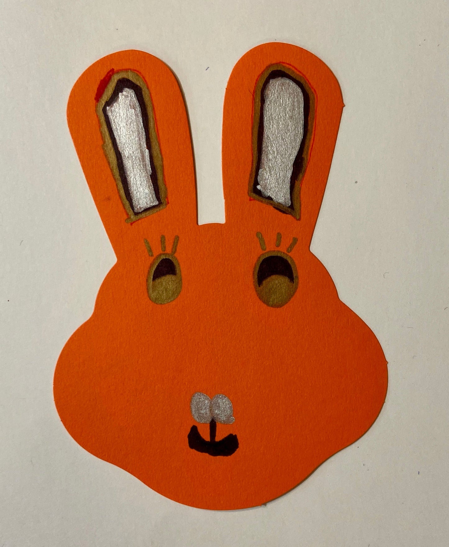 SHAPES ETC. Bunny With Ears Assorted Color Creative Cut-Outs- 5.5”