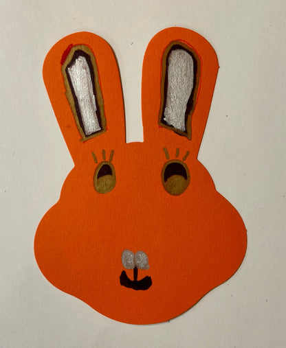 SHAPES ETC. Bunny With Ears Assorted Color Creative Cut-Outs- 5.5”