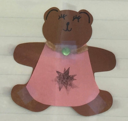 SHAPES ETC. Large Single Color Cut-Out - Teddy Bear