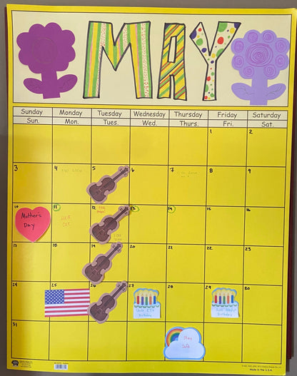 SHAPES ETC. Vertical Calendar - Set of 10