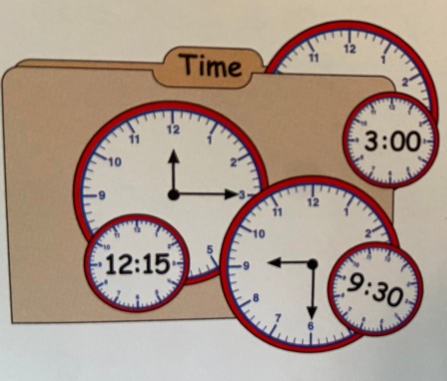 SHAPES ETC. Large Notepad - Clock