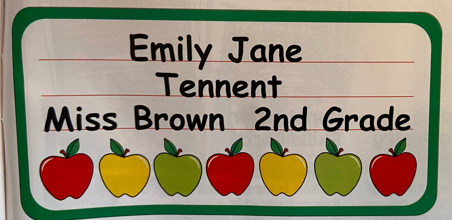 SHAPES ETC. Nametag - Apples