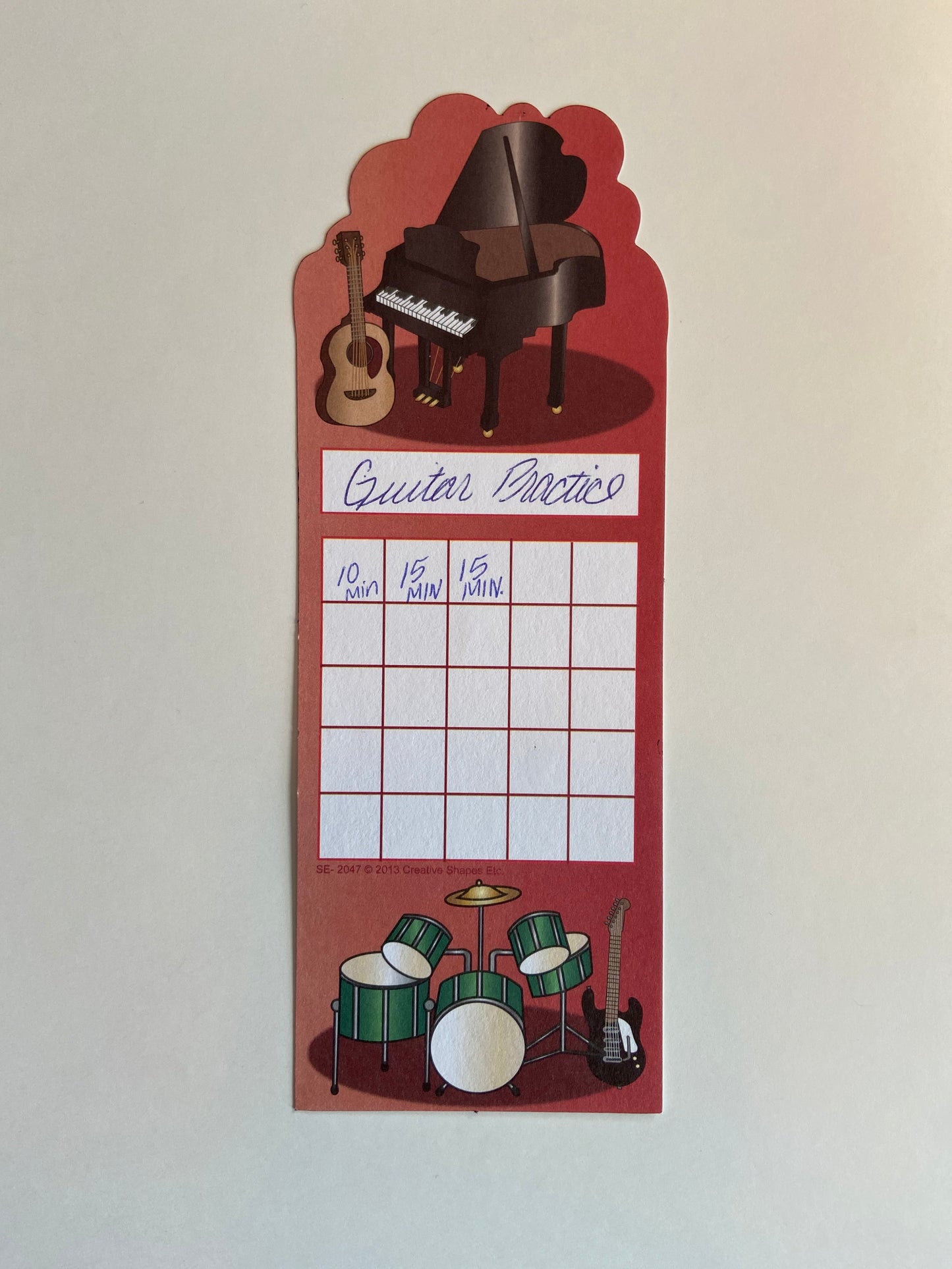 SHAPES ETC. Personal Incentive Chart - Musical Instruments