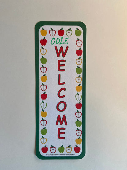 SHAPES ETC. "From Your Teacher" Bookmarks - Welcome