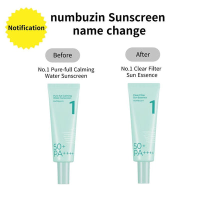 NUMBUZIN Number 1 Clear Filter Sun Essence SPF50+ PA++++