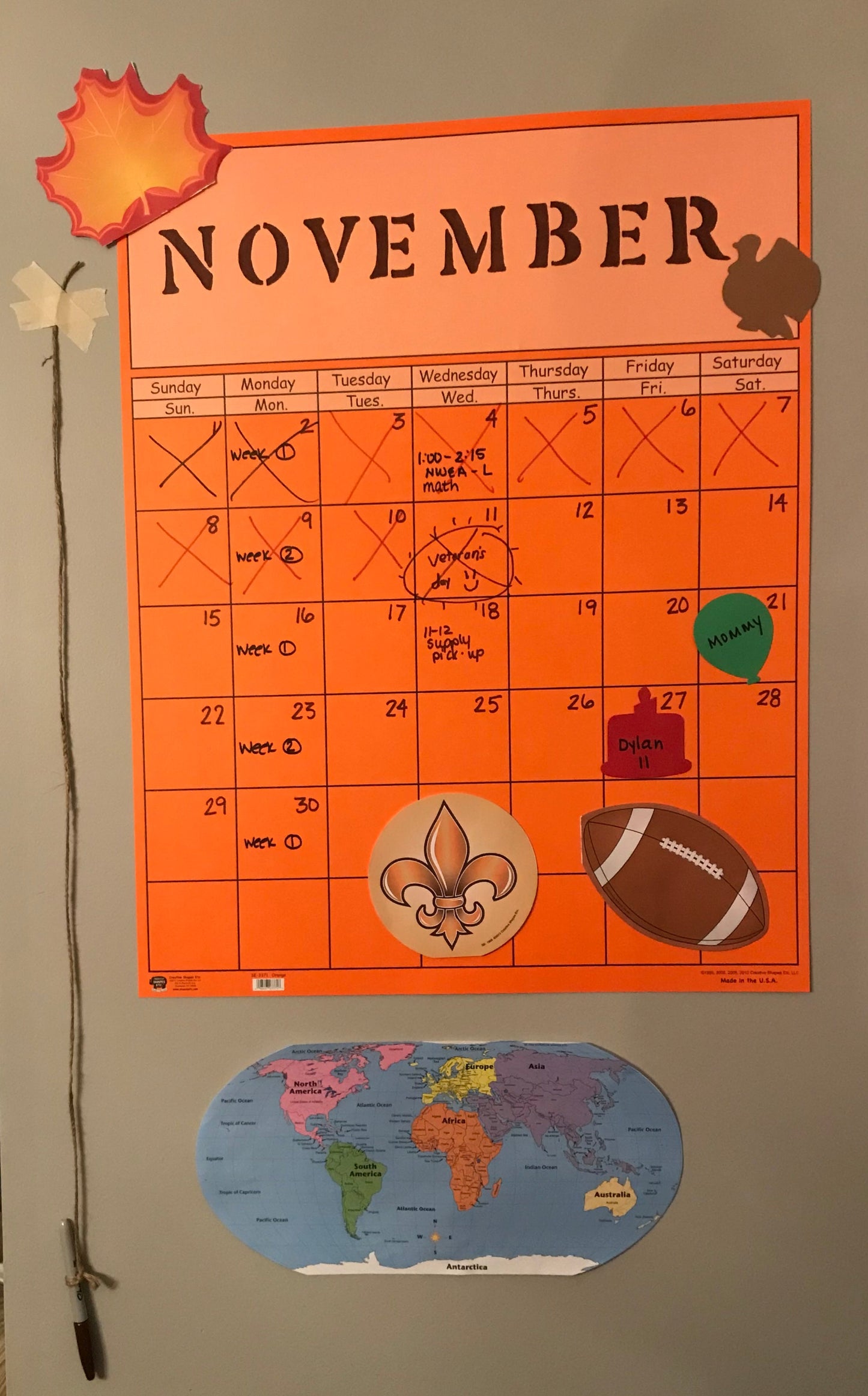 SHAPES ETC. Vertical Calendar - Set of 10