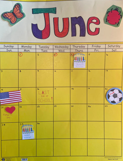 NEW~ SHAPES ETC. Yellow Vertical Calendar  - Set of 3
