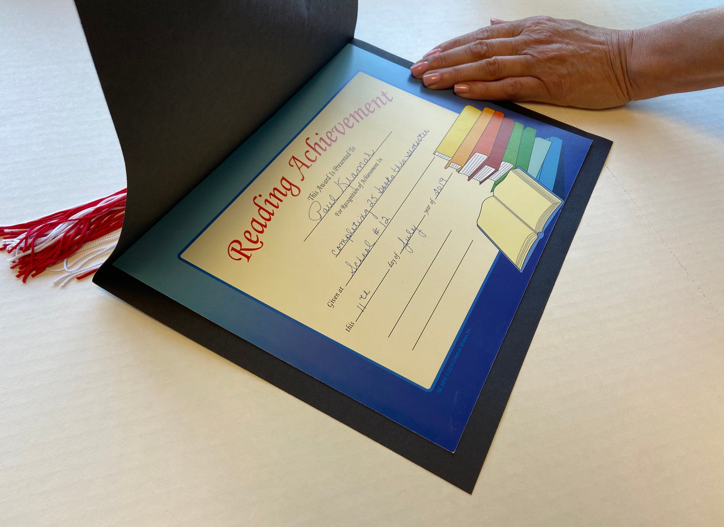 SHAPES ETC. Recognition Certificate - Reading Achievement
