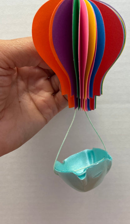 SHAPES ETC. Hot Air Balloon Assorted Color Creative Cut-Outs, 5.5"